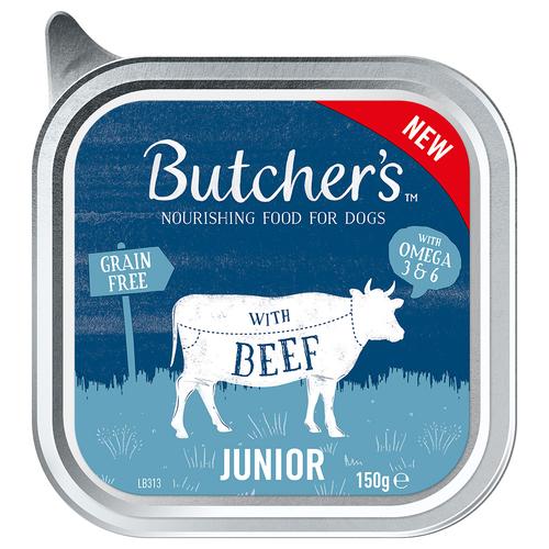 12x 150g Butcher's Original Junior mit Rind Hundefutter nass