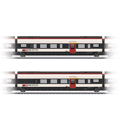 Personenwagen MÄRKLIN "Ergänzungswagen-Set 3 zum RABe 501 Giruno - 43463" Modelleisenbahn-Fahrzeuge rot (weiß, schwarz, rot) Kinder Loks Wägen