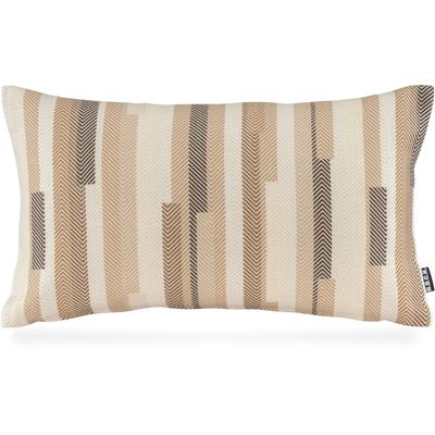 Dekokissen H.O.C.K. "Espen", beige (beige, braun, gestreift), B:50cm H:10cm L:30cm, Obermaterial: 67% Viskose, 33% Leinen. Füllung: 100% Polyester, Dekokissen_Sitzkissen_Kissenhüllen, Streifen, gemustert, inkl. Füllung, Bezug mit Reißverschluss... Image