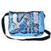 Sequin Pouch Bag Reversible Cosmetic Bag Fashion Women Handbag Bling Glitter Evening Party Bag(Blue and Silver)