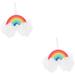 2pcs Cloud Bath Ball Body loofah Bath & Bathing Accessories face scruber Body Exfoliating Brush Small loofah Scrubber Shower loofah Bath Accessory Rainbow Shaped Body Scrubber Cute