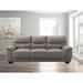 3-Seater Renzo Italian Leather Match Sofa In Gray Color