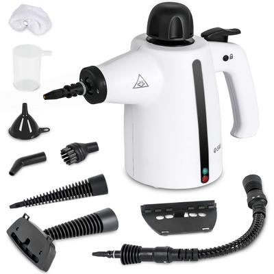 COMMERCIAL CARE Handheld Steam Cleaner, 9-Piece Accessory Set, White