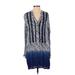 Knox Rose Casual Dress: Blue Dresses - Women's Size Small