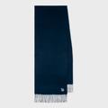 PS Paul Smith Navy Lambswool Zebra Scarf Blue