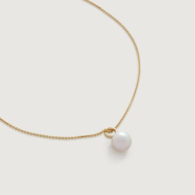 Nura Round Pearl Fine Chain Necklace
