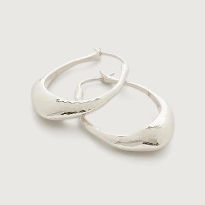 Sterling Silver Deia Medium Hoop Earrings