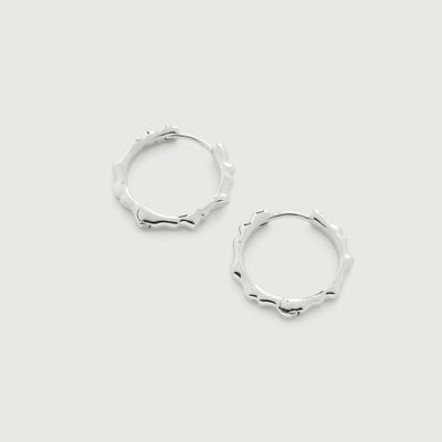 Sterling Silver Siren Muse Ripple Small Hoop Earrings