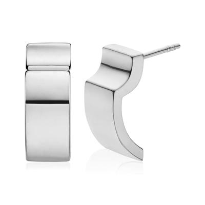 Sterling Silver Signature Wide Earrings