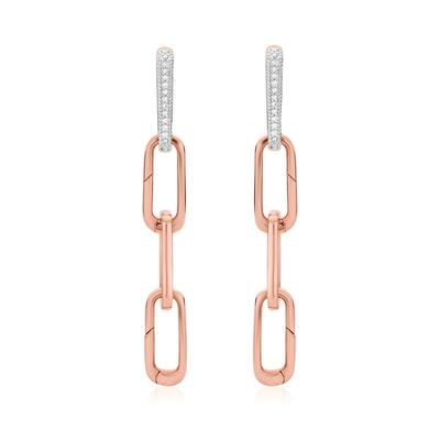 Rose Gold Alta Capture Cocktail Diamond Earrings Diamond
