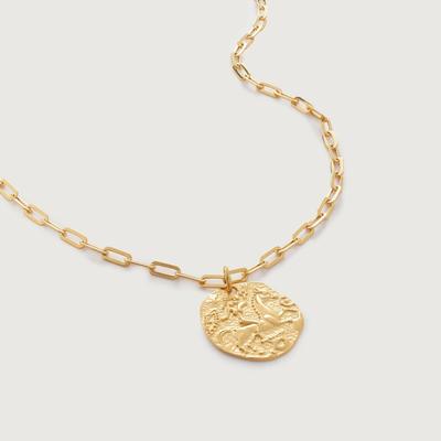 Goddess Coin Paperclip Chain Necklace