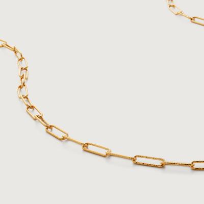 Gold Alta Textured Chain Necklace Adjustable 76cm/30'