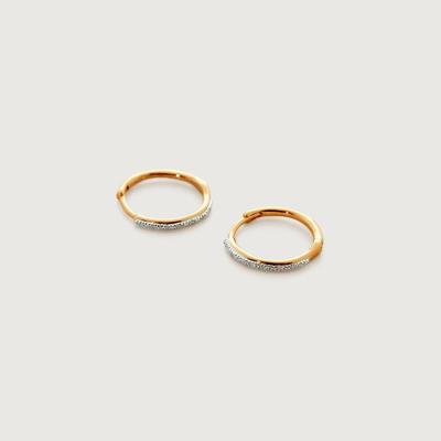 Gold Riva Diamond Small Hoop Earrings Diamond