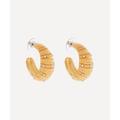 Kenneth Jay Lane 22ct Gold-Plated Shrimp Hoop Earrings One size