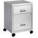 Pierre Henry - Combi Filing Cabinet 2 Drawer - Silver