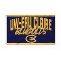 Rico Industries NCAA Wisconsin-Eau Claire Blugolds Script 3 x 5 Banner Flag Single Sided - Indoor or Outdoor - Home DÃ©cor