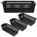 4pcs Plastic Storage Basket Desktop Organizer Basket Organizer Kitchen Plastic Basket Storage Bins