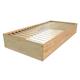 Lit coffre 1 place bois massif 90x190 Miel