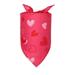 Qiyuancai Valentine S Day Dog Bandanas Triangle Bandana Triangle Bibs Scarf Reversible Bandana Adjustable Neckerchief Scarf For Dogs Cats Dog Collar For Large Dogs