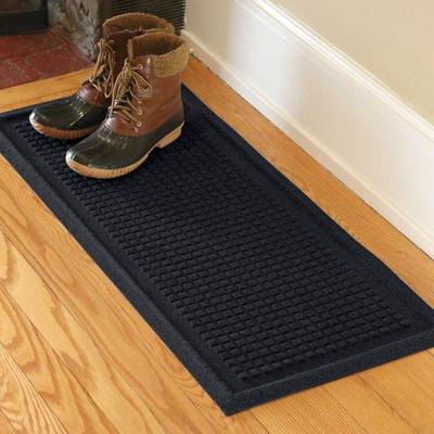 Squares Boot Tray Mat 36 x 15, 36 x 15, Charcoal