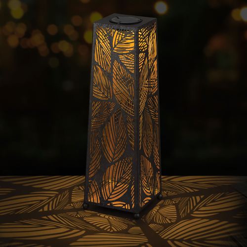 Small Leaf Outdoor Solar Lantern Multi Metallic , Multi Metallic