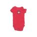 Child of Mine by Carter's Short Sleeve Onesie: Red Bottoms - Size Newborn