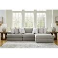 Gray Sectional - Signature Design by Ashley Avaliyah 3 - Piece Upholstered Chaise Sectional Polyester/Chenille | 36 H x 121 W x 69 D in | Wayfair