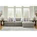 Gray Sectional - Signature Design by Ashley Avaliyah 3 - Piece Upholstered Chaise Sectional Polyester/Chenille | 36 H x 121 W x 69 D in | Wayfair