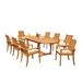 Teak Smith Algrave Oval 8 - Person 94" Long Teak Outdoor Dining Set Wood/Teak in Brown/White | 94 W x 40 D in | Wayfair DSAlgrave_94MasOval_9_AA_4