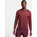 NIKE Herren Sweatshirt M NK DF UV MILER TOP LS, Größe S in Rot