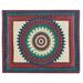 Bungalow Rose Center Circle Medallion Patchwork Style Pillow Sham Polyester in Gray/Red | 0.1 H x 19.75 W x 24 D in | Wayfair