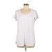 Isaac Mizrahi Short Sleeve Top White Tops - Women's Size Medium