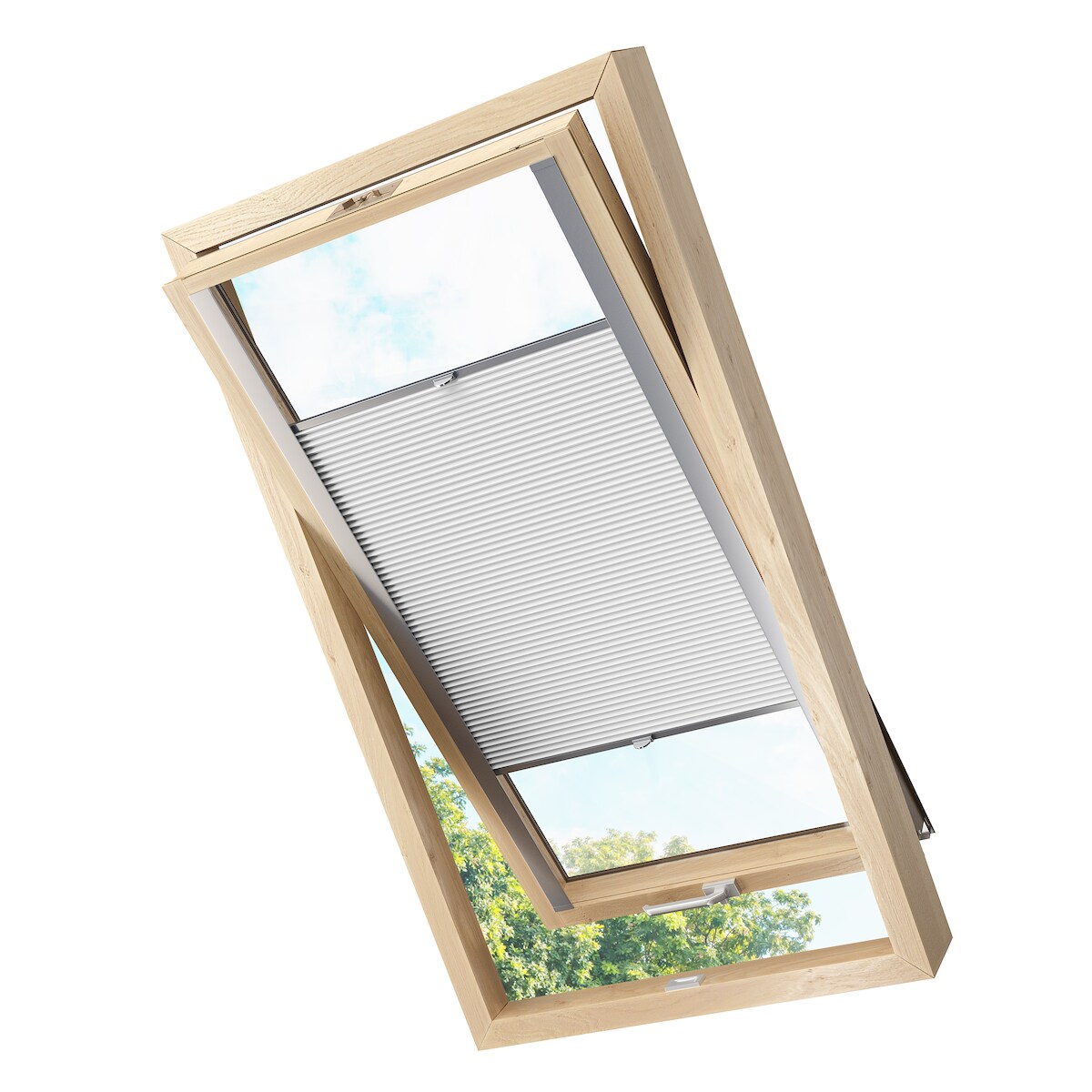 KS Handel 24 Dachfensterplissee Faltrollo Thermo verdunkelnd passend für Velux F04 Weiss Image