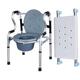 Wheelchair Aluminum Alloy Toilet Seat Multi-Function Walking Frame Pregnant Women Toilet Height Adjustable (Color : Without Wheels, Size : with seat Plate) Shower Chair