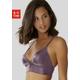 Bralette-BH PETITE FLEUR GOLD Gr. 70, Cup A, lila (aubergine) Damen BHs