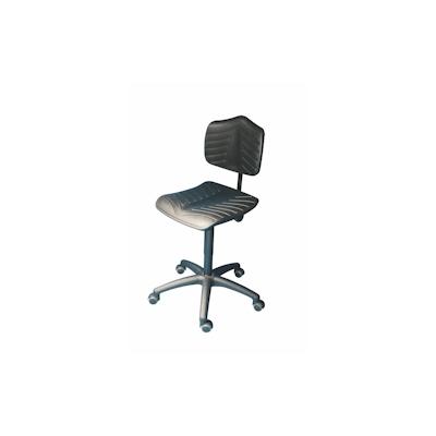 PROREGAL Arbeitsstuhl Arlington, großer Rückenlehne, Sitzneige, Sitzhöhe 44-63cm, Polyurethane-Soft-Sitz, Kunststoff-Fußkreuz, Gleiter Image