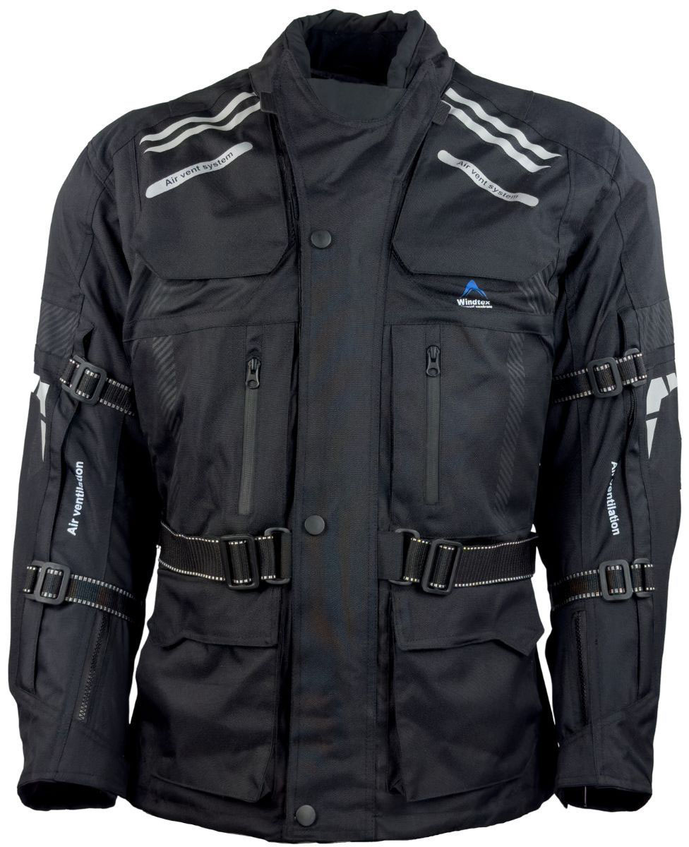 Motorradjacke ROLEFF "Kodra RO" Gr. M, schwarz (schwarz, ro 774), Jacken, M, Obermaterial: 100% Polyester. Innenfutter: 100% Polyester, Mit Sicherheitsstreifen