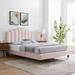 Etta Avenue™ Elise Performance Velvet Platform Bed Upholstered/Velvet in Pink/White | King | Wayfair 499612FA37C04B5DAE9F3383EBA42617