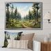 Millwood Pines Pine Tree Whispering Pines II Framed On Canvas Print Canvas, Cotton in Green | 12 H x 20 W x 1 D in | Wayfair