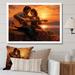 Winston Porter Romantic Couple Playing Guitar At Sunset On Canvas Print Plastic | 34 H x 44 W x 1.5 D in | Wayfair BDBAE8A427234A1C97AC142D236E430F