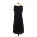 Gap Casual Dress - A-Line Crew Neck Sleeveless: Black Print Dresses - Women's Size Medium