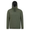 Alder Mens High Neck Hoodie - Green