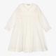 Mini Lunn Girls Ivory Cotton Smocked Dressing Gown