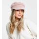 ASOS DESIGN baker boy hat in blush pink