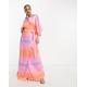 Anaya Kimono sleeve maxi wrap dress in ombre print-Multi