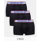 Reebok mason 3 pack short trunks in black