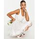 A Star Is Born bridal embellished skater mini dress in white