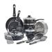 16 Piece Kitchen Cookware Pots and Frying Sauce Saute Pans Set, PFAS-Free with Kitchen Utensils and Lid, Dishwasher Safe