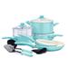 Healthy Ceramic Nonstick 12 Piece Cookware Pots and Pans Set, PFAS-Free, Dishwasher Safe