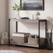 2 Tier Console Table Hallway Storage Shelf Display Accent Sofa Grey - 54 x 84